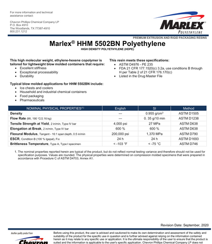 HDPE - Marlex HH5502BN